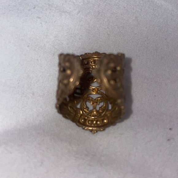 Vintage brass mid century cut out ring adjustable - Picture 3 of 3